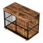 Mobilier de cage pour chien - table d'appoint fonctionnelle et chenil, structure en métal renforcé pour plus de stabilité, bonne visibilité et sécurité pour plusieurs animaux de compagnie, peut être ajusté dans la configuration,