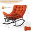 Chaise berçante surdimensionnée avec repose-pieds Papasan-1644729347