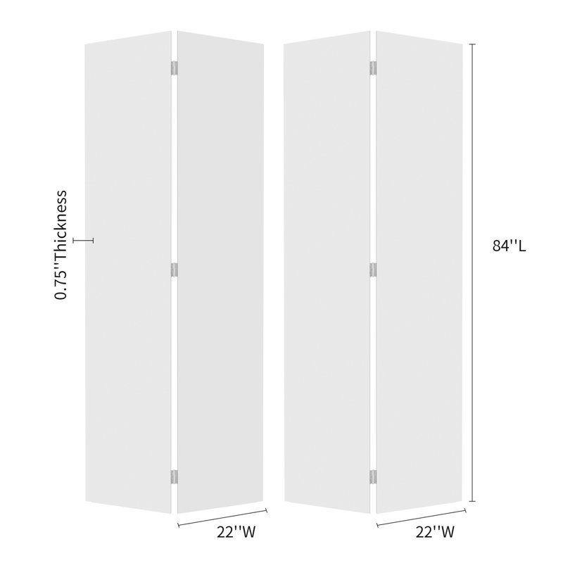 Porte à deux battants en vinyle 18 po x 84 po, 44" X 84", 2