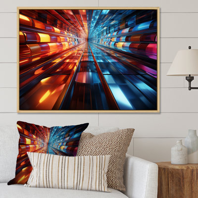 «Colorful Tunnel Abstract Dimensions Bold», impression sur toile