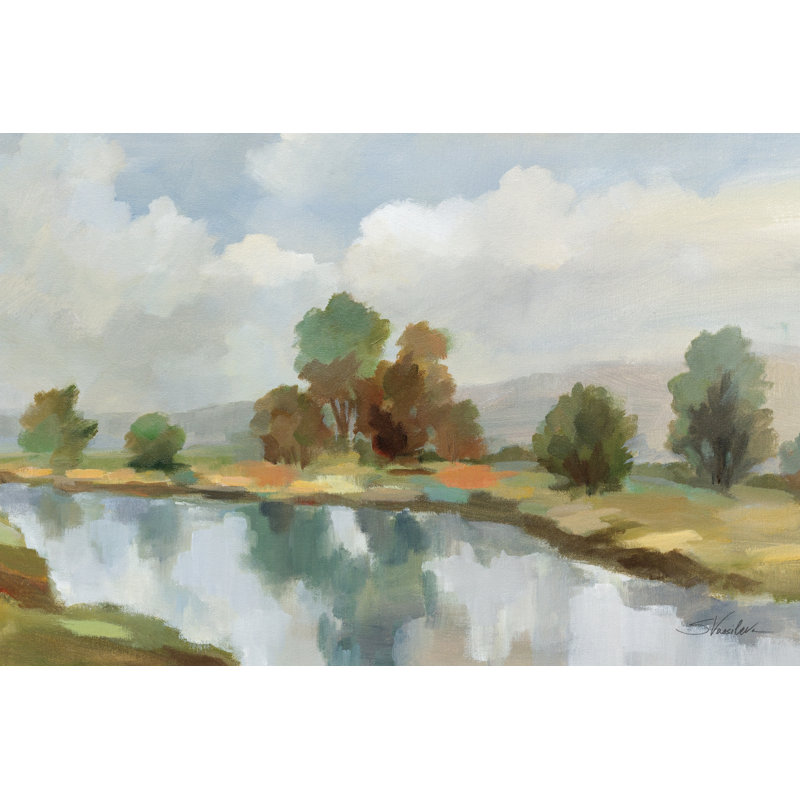«Liebal River and Clouds» par Silvia Vassileva, reproduction, H 8 po x l 12 po, Oui, Cadre simple noir