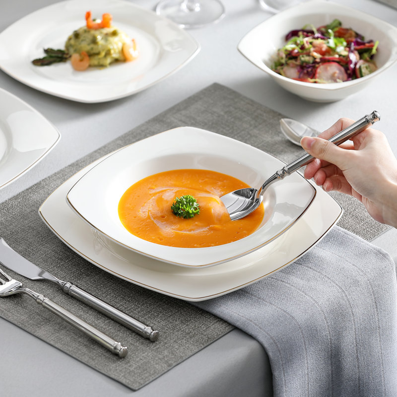 16 Piece Bone China Dinnerware Set - Service for 4