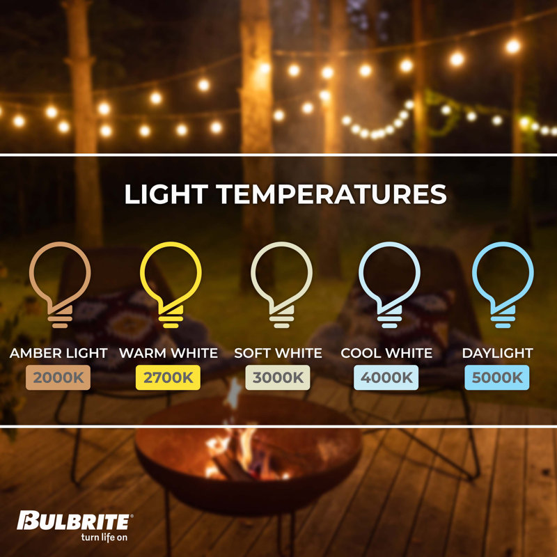 Guirlande de 30 lumières Kaikoa Bulbrite avec 12 douilles, culot E12, ampoules non incluses
