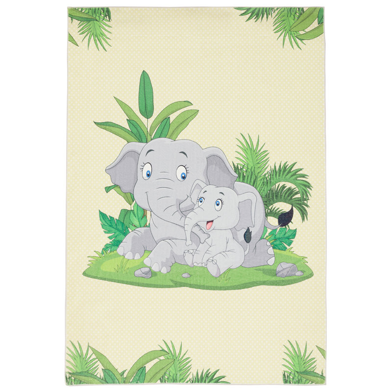 Crewe Power Loom Beige/Green/Grey Rug, Rectangle 160 x 230cm