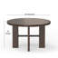 Table de salle à manger et de jeux Gorman au fini noyer avec insert en similicuir noir