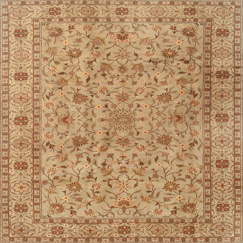 Tapis décoratif beige oriental Ehrenfeld, Rond 7 pi