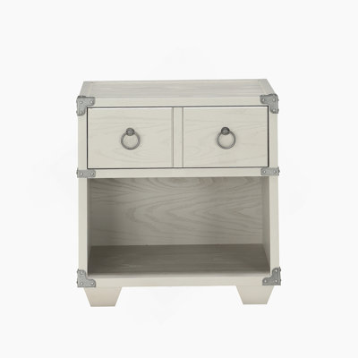 Table de chevet fonctionnelle et élégante avec un fonctionnement en douceur des tiroirs, une fabrication robuste et une conception industrielle chic pour la chambre à coucher ou l'espace de vie