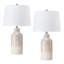 22.5in 3-Way Ceramic Table Lamps with White Shades