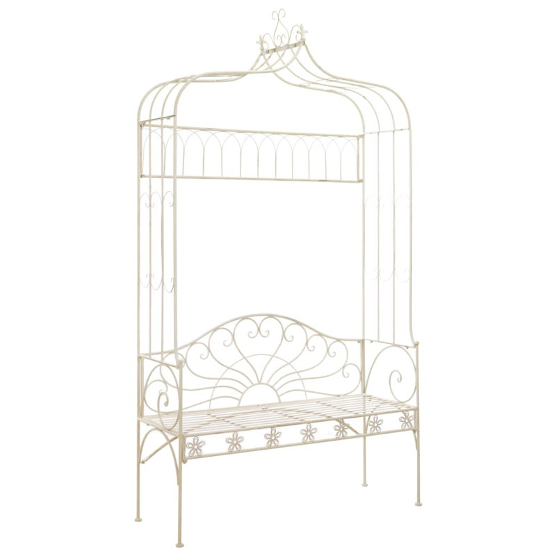 Banc de jardin en acier inoxydable Ethanmichael, Beige