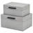 Anouk Snakeskin Themed Vinyl Box Set With Black Handles - Gray