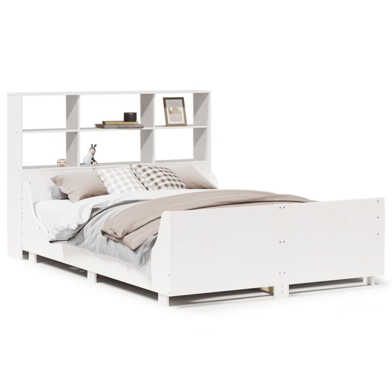 Boilleau Solid Wood Bed, 140 x 200 cm, White