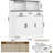 Farmhouse Sideboard Buffet with Microwave Stand, Barn Doors Buffet Storage Cabinet with Drawers and Shelves, Wood Coffee Bar Cabinet for Kitchen, Dining Room, Living Room-1437339470