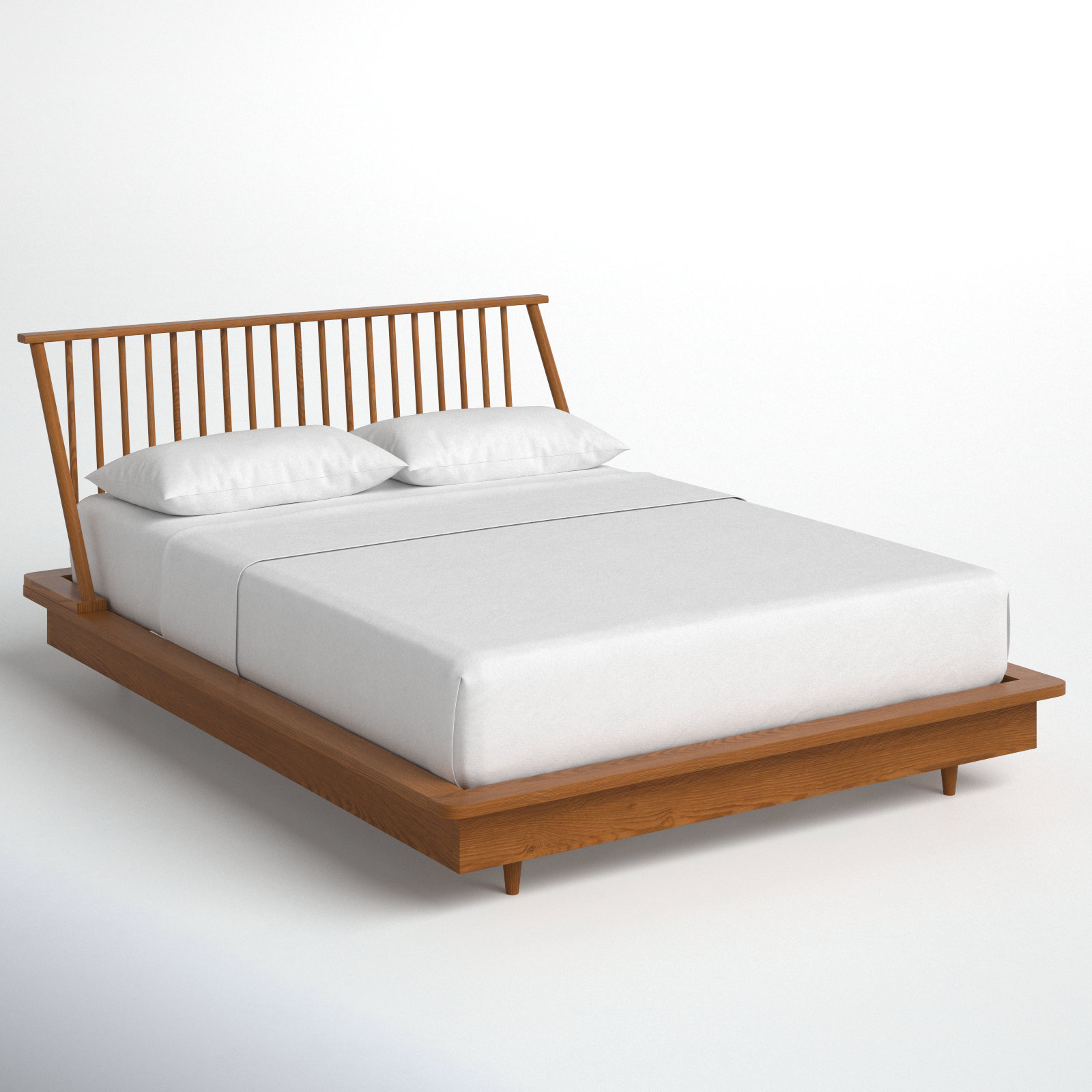 Thalia Solid Wood Slat Bed, Queen