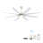 66 Inch Low Profile Ceiling Fan With Dimmable Lights And Smart Remote Control 6 Speed Reversible Noiseless DC Motor For Indoor-680645830