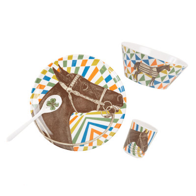 Equus Melamine Dinnerware Set 4 Piece