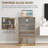 Media Cabinet, 4-Tier Stereo Cabinet, Modern Audio Video Media Stand with Adjustable Shelves, Tempered Glass Doors, and Cable Management,wood-162952724