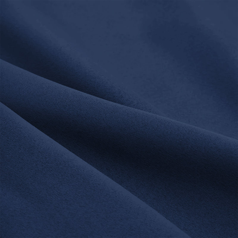 Aspire Homeware Hotel Style Polyester Room Darkening Pencil Pleat Curtain Pair for Luxury Bedroom Decor, Navy