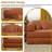 63" Compression Convertible Sleeper Futon Sofa Bed, 4-in-1 Corduroy Upholstered Floor Couch with 2 Pillows, No Assembly Required-790714047