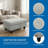 Light Grey Storage Ottoman | Non-pilling Fabric | X-stitching | Solid Wood Frame