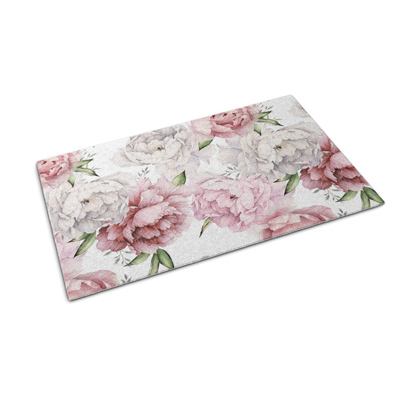 Non-Slip Floral Outdoor Doormat