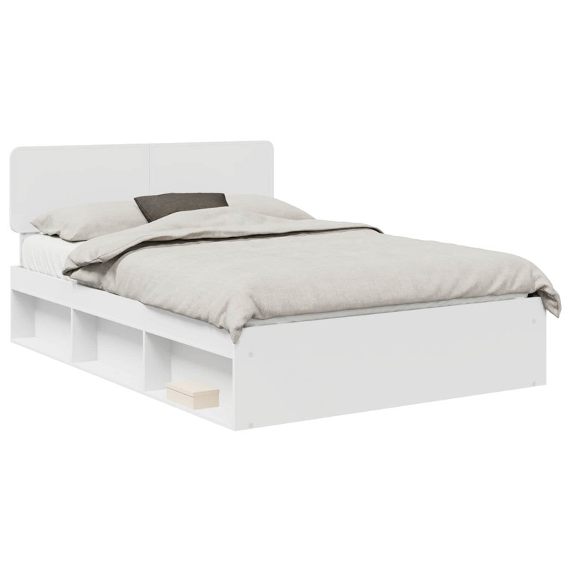 Solid Wood Bed, Kingsize (5'), White