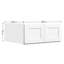 Armoire murale standard blanche Shaker de l 36 po x P 24 po x H 12 po Homeibro Cozy Design-915285827-915386479