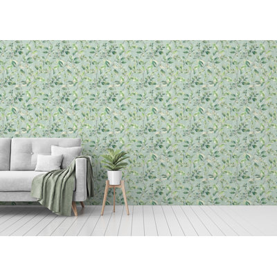 Papier peint Lucene Green Spring Vines
