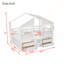 Lit mezzanine double avec toit-356320009