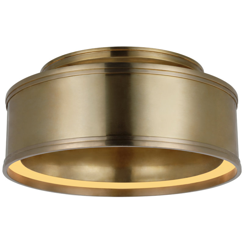 Connery 3 - Light LED Flush Mount, Antique-Burnished Brass, Antique-Burnished Brass