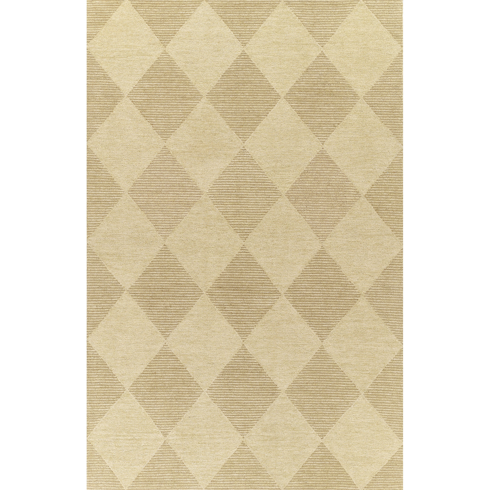 Patia Hand Tufted Wool Geometric Beige Area Rug 5' X 8', 2' X 3'