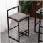 Tabouret de bar avec dossier, ensemble 2 pièces, tabouret de bar rembourré avec repose-pieds
