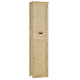 Rattan Storage Cabinet With Adjustable Shelves