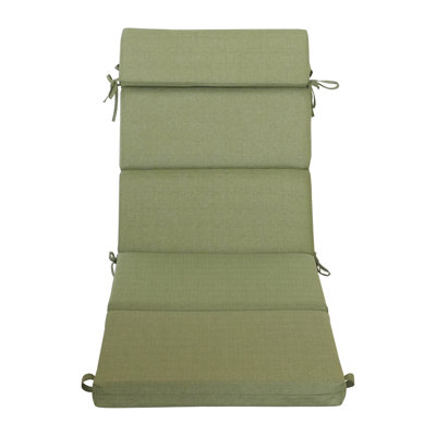 77" x 25" Outdoor Patio Chaise Lounge Cushion with Straps