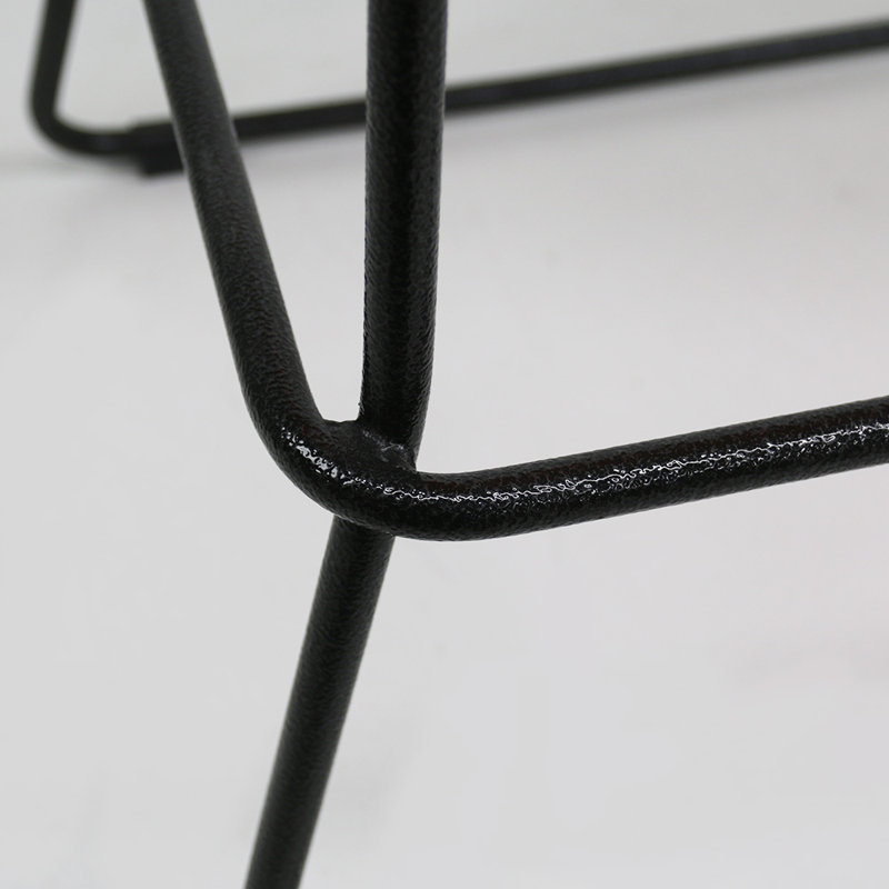 Knot Bar Stool, Charcoal Grey Frame/Orange Seat