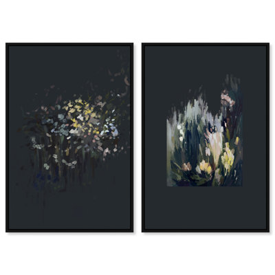 Midnight Flora Set Graphic Art Canvas