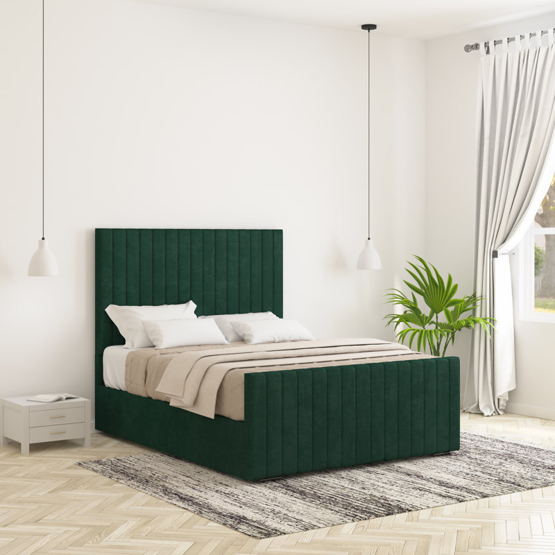Upholstered Bed, Emerald, Single (3')