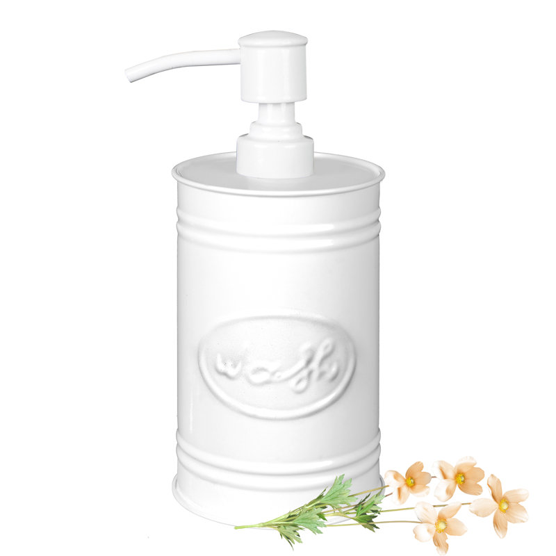 Autumn Alley White Farmhouse Soap Dispenser, White