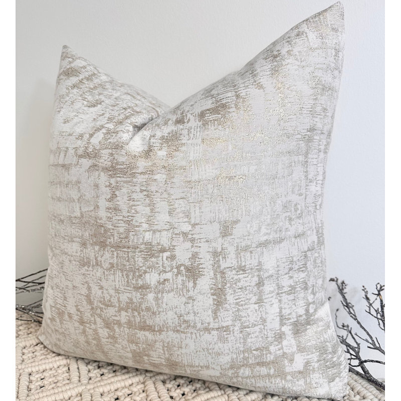 Abstract Gold Square Cushion Cover