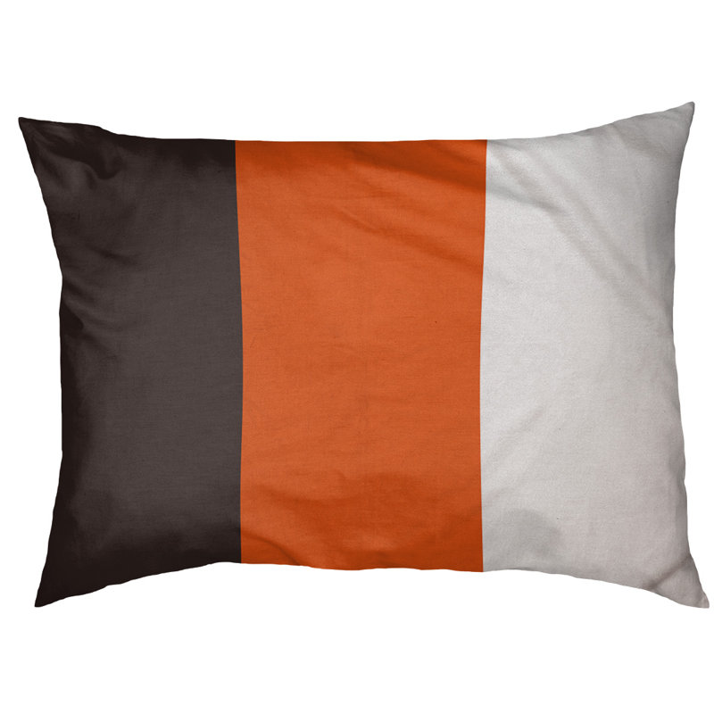 Coussin Cleveland, Moyen (l 40 po x P 30 po x H 6,5 po), Orange / Brun