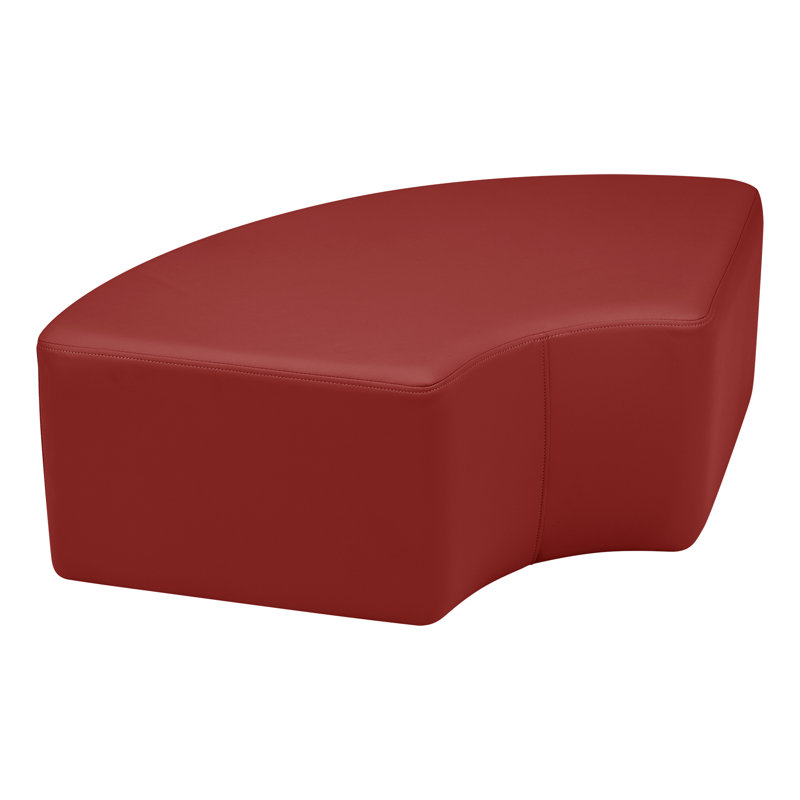 Tabouret de quart de salle à manger modulaire de Learniture, H 12 po x l 37 po x P 27 po, Bourgogne, Non