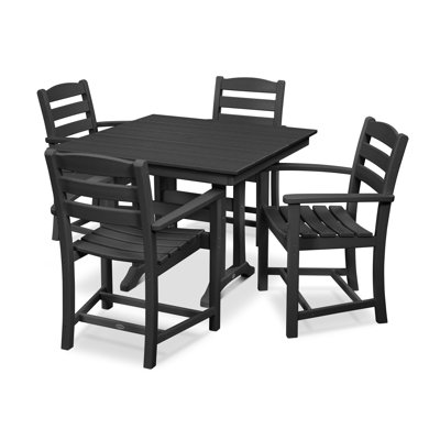 POLYWOOD La Casa Café 5-Piece Farmhouse Trestle Arm Chair Dining Set by POLYWOOD