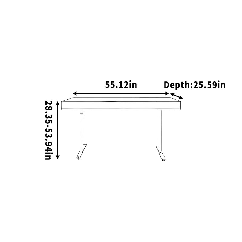Parinika, H 53,94 po x l 55,12 po x P 25,59 po, Noir