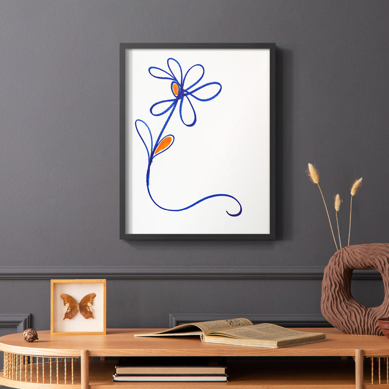 Reproduction encadrée Wobbler Blooms I - bois massif, Noir, H 10 po x l 8 po
