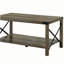 Table basse rustique en chêne avec tablette inférieure