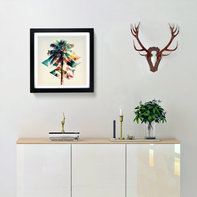 Palm Tree Geometric - Framed Print