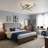 4-Light 31.5Inch Modern LED Flush Mount Ceiling Fixture Warm Light Switch Dimmable