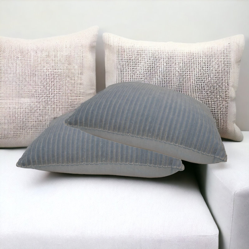 Ingvald Striped Square Cushion, Grey