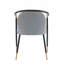 Chaise rembourrée moderne avec accoudoirs en métal-1063664032