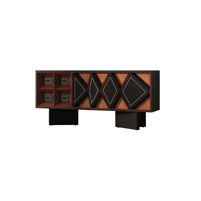 Meuble télé de salon de style américain, 35.43”H x 70.87”W x 15.75”D