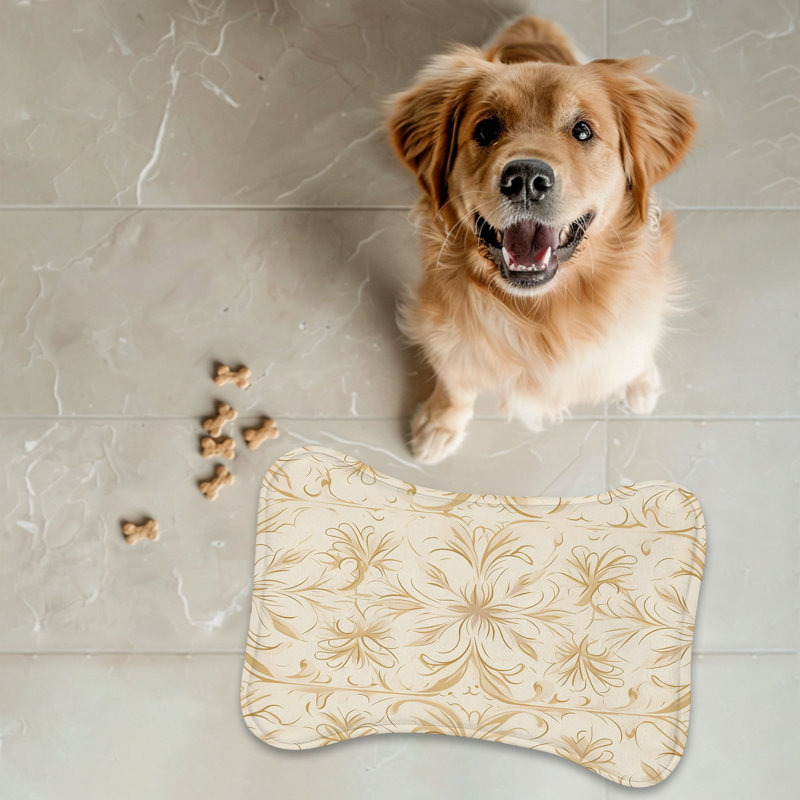 Soft Neutrals - 1 Piece Bone Shape Feeding Mat